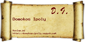 Domokos Ipoly névjegykártya